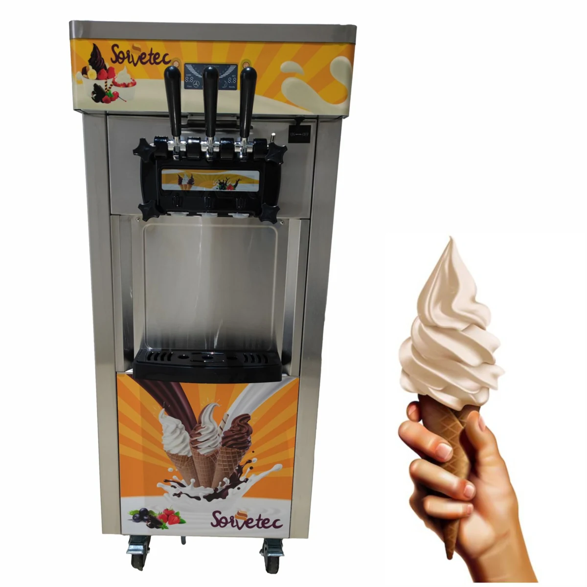 Máquina de piso Sorvetec para sorvete, açaí ou frozen